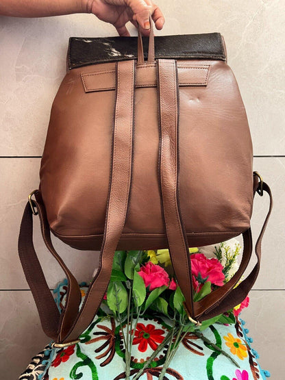 Cowhide Purse Backpack Hair On Hide Leather Cowhide Backpack