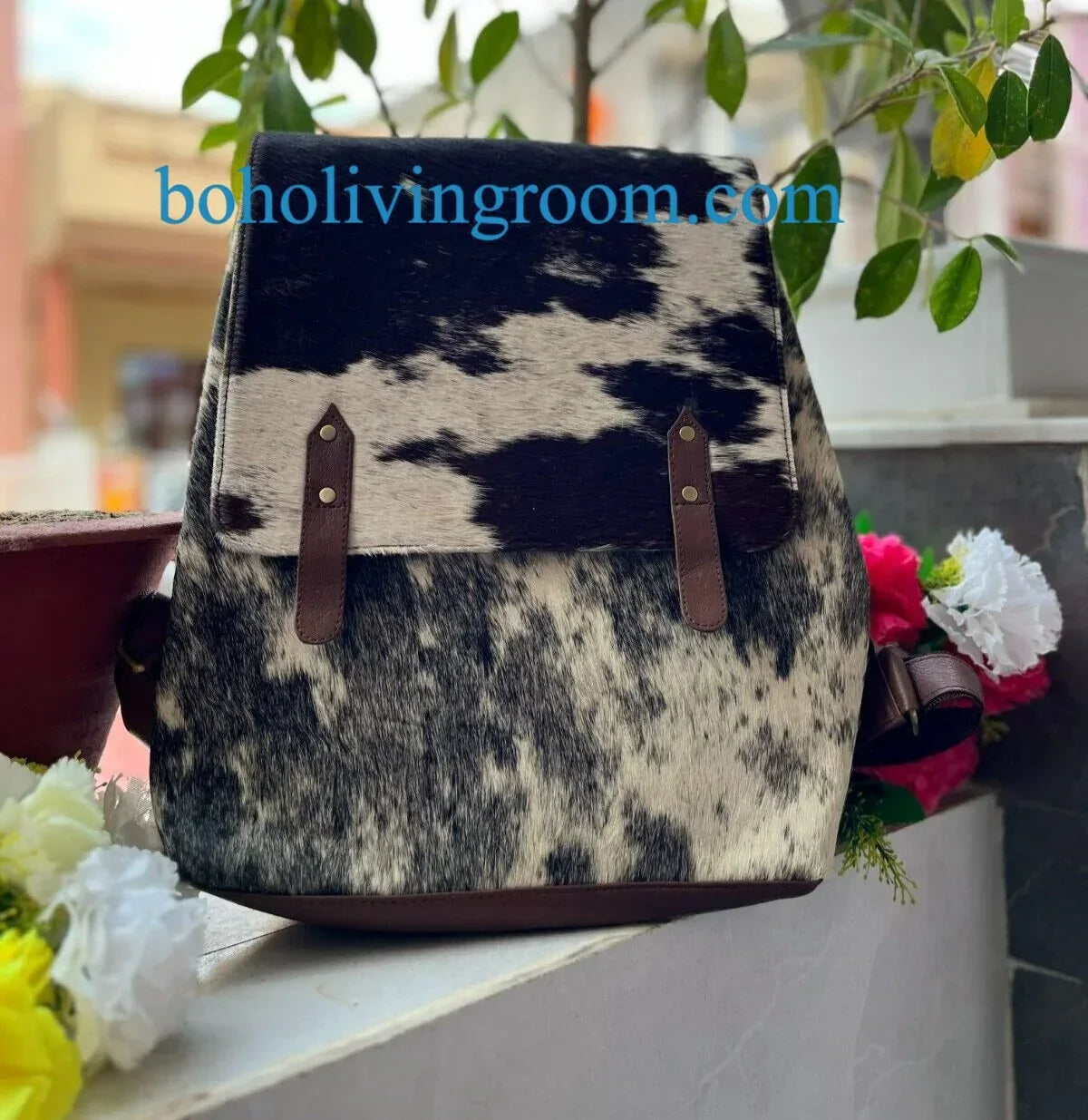 Cowhide Purse Backpack Hair On Hide Leather Cowhide Backpack