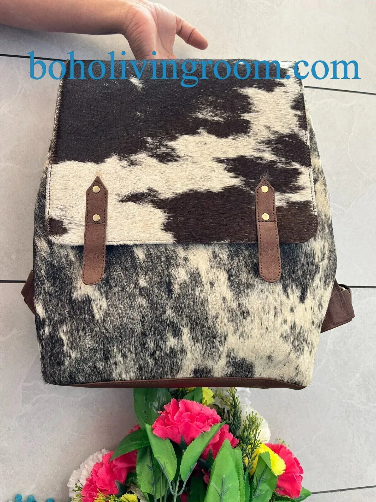 Cowhide Purse Backpack Hair On Hide Leather Cowhide Backpack