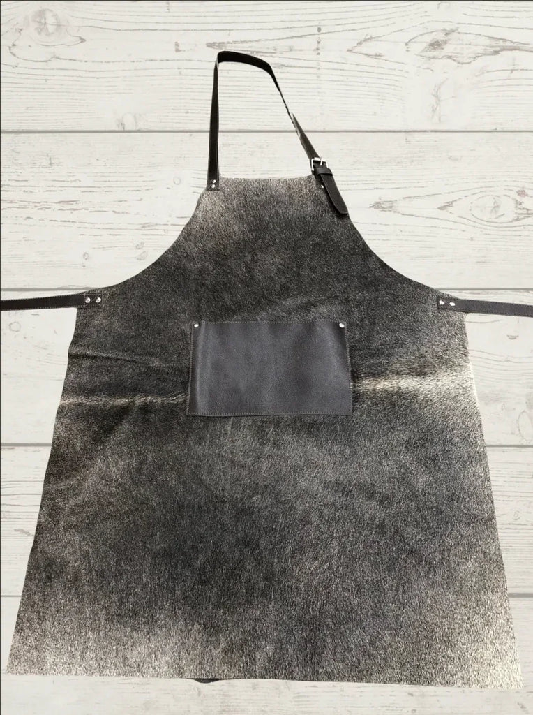 Cowhide Leather Apron Hair On Hide Cooking Work Apron