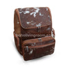 cowhide backpack purse genuine leather