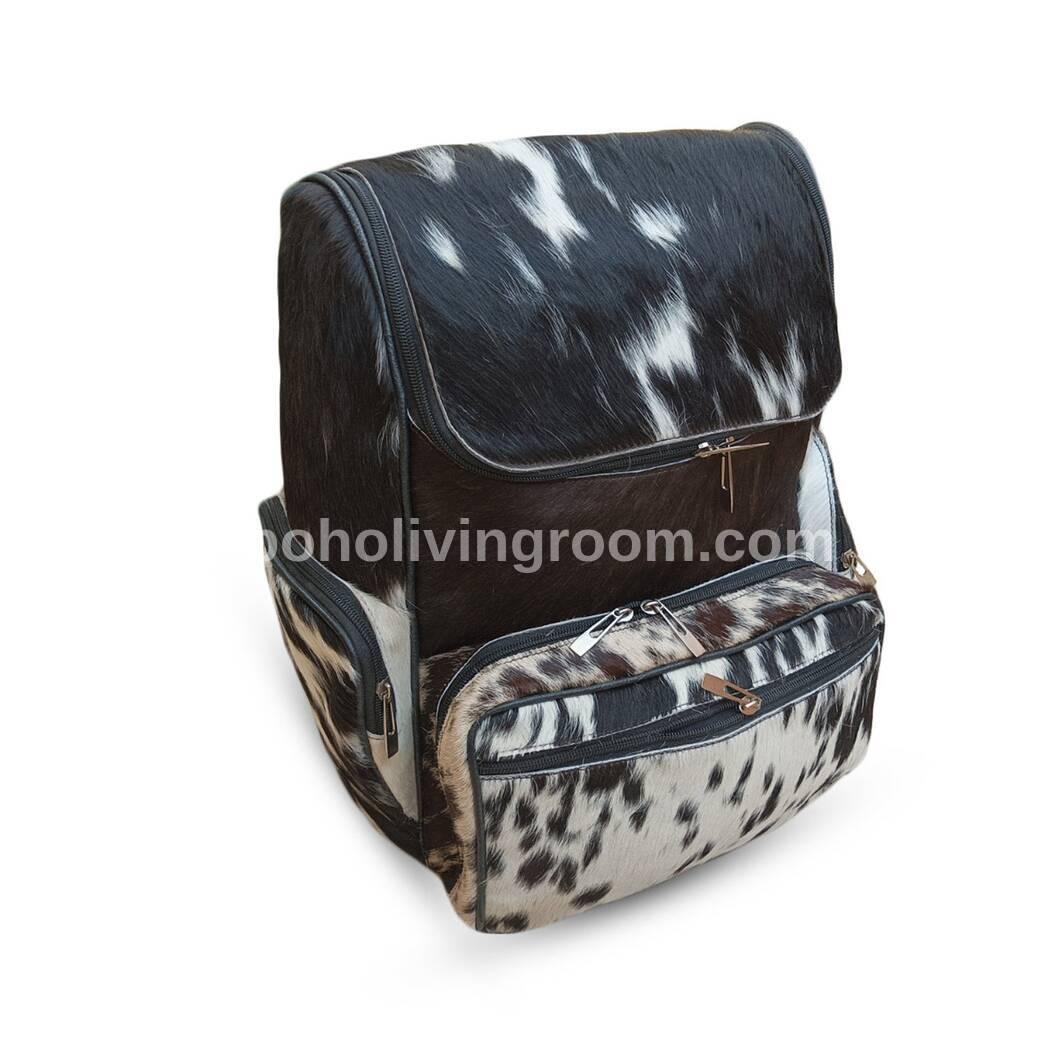 cowhide backpack purse genuine leather