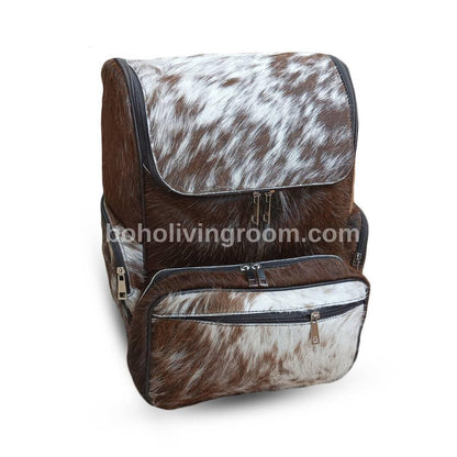 cowhide backpack purse genuine leather