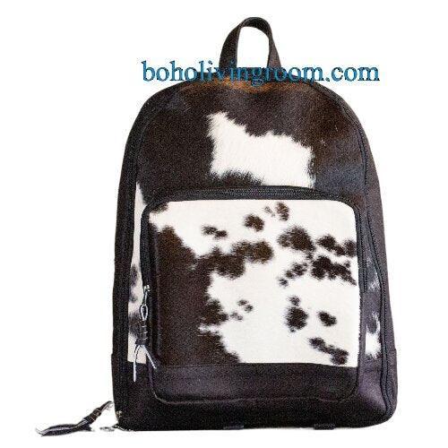 cowhide backpack leather backpack purse real cowhide bag Style 1