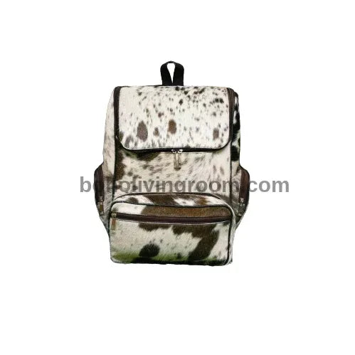 cowhide backpack natural speckled leather backpack purse