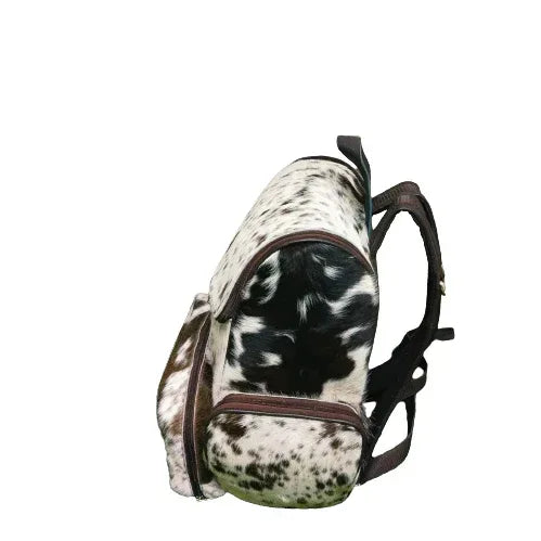cowhide backpack natural speckled leather backpack purse