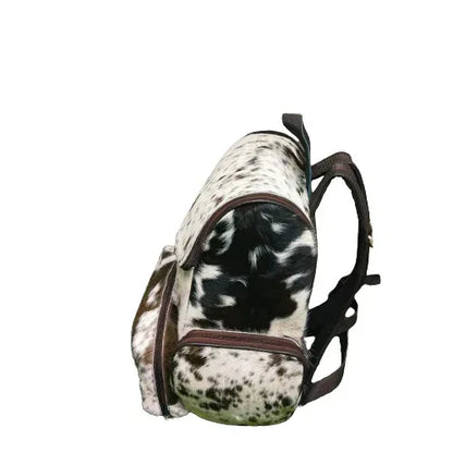 cowhide backpack natural speckled leather backpack purse