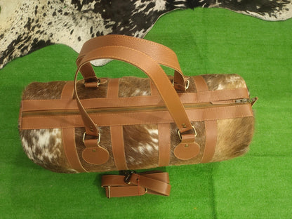 cowhide travel duffel bag real leather overnight