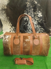 cowhide travel duffel bag real leather overnight