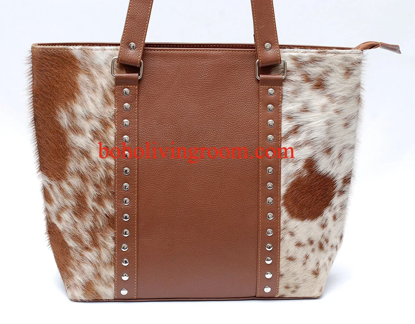 Cowhide Tote Bag Light Brown Leather Handbag Women