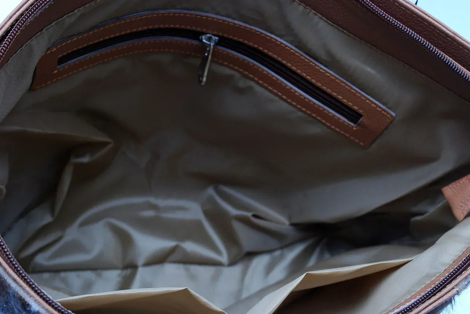 Cowhide Tote Bag Light Brown Leather Handbag Women