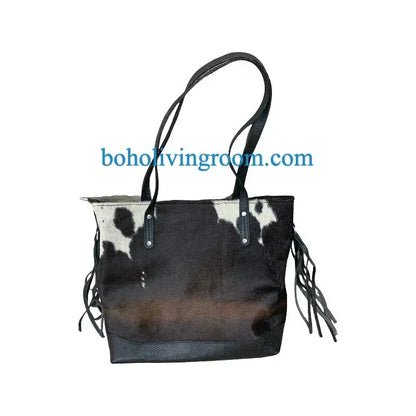 Cowhide shoulder bag leather tote purse