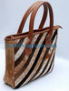 Cowhide tote bag leather shoulder handbag patchwork