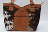 cowhide tote bag tricolor leather hair on hide handbag