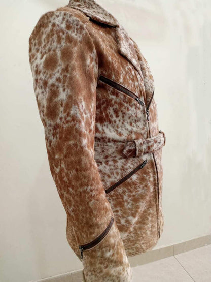 cowhide jacket western style hair on hide