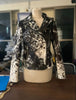cowhide jacket women black white hair on hide