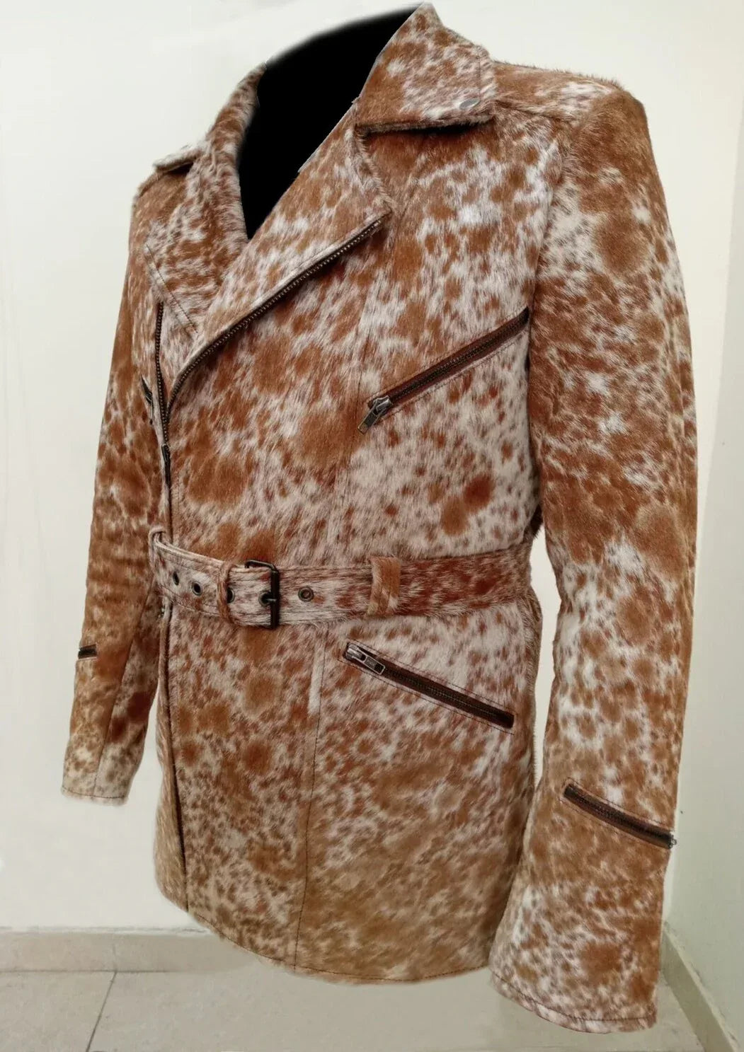 cowhide jacket western style hair on hide