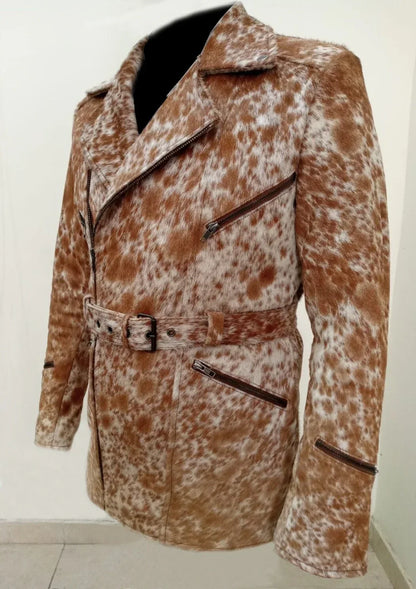 cowhide jacket western style hair on hide