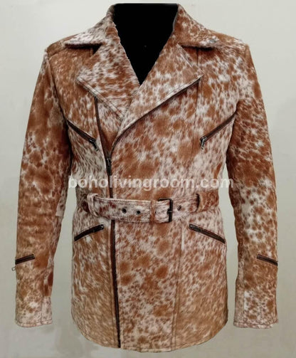 cowhide jacket western style hair on hide