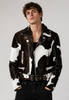 Men's Hair On Cowhide Coat Tricolor