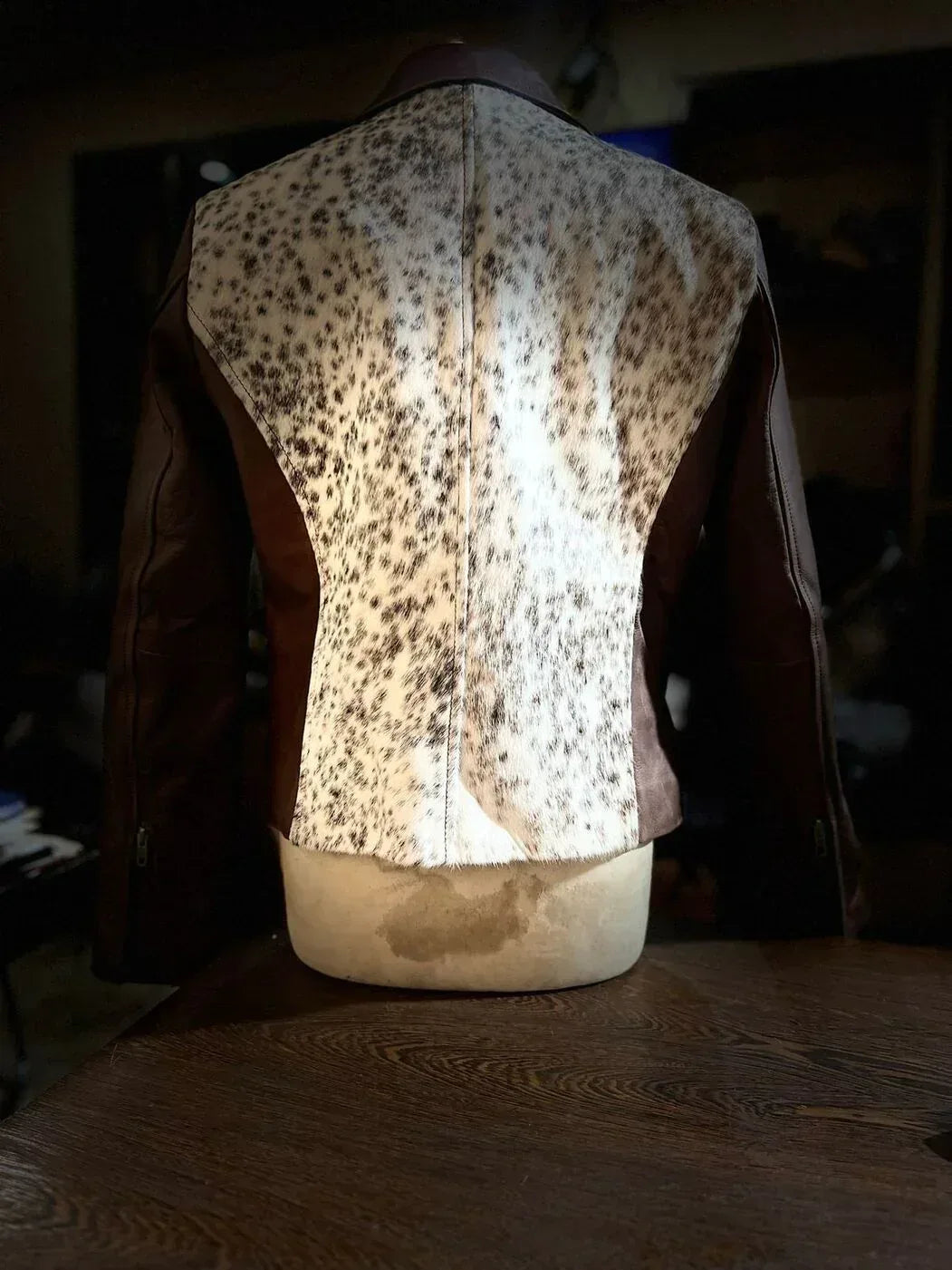 Real Cowhide Jacket Womens Hair On Hide Leather