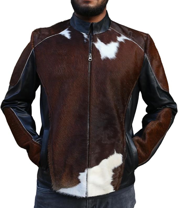 Explore the blend of rugged cowhide and modern design with this men's jacket, perfect for every season, versatile for daily wear, inspired by southern and western elements.