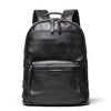 Genuine Leather Backpack Cowhide Travel Laptop Backpack Black