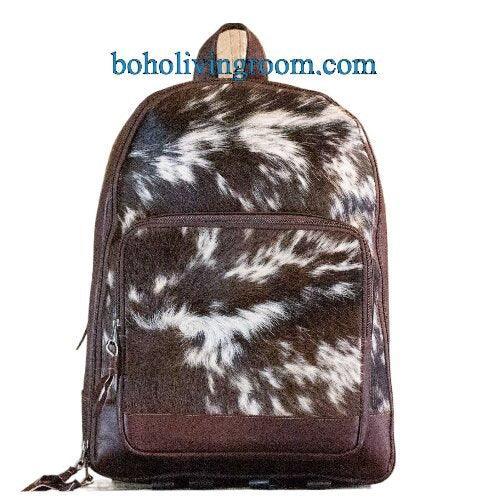 cowhide backpack leather backpack purse real cowhide bag Style 3