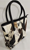 cowhide tote bag patchwork leather handbag for women