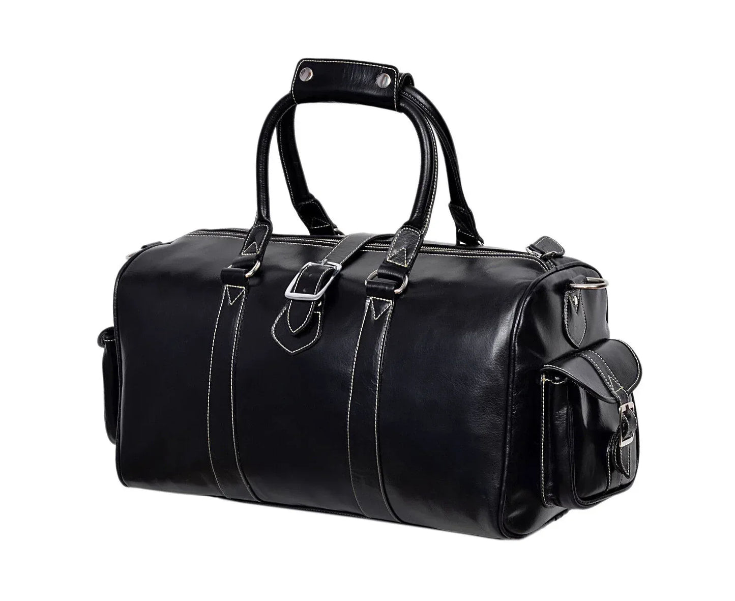 custom leather duffel bag genuine cowhide leather travel bag mens