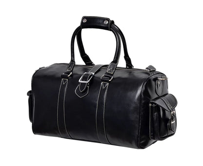 custom leather duffel bag genuine cowhide leather travel bag mens
