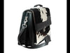 Hair on cow hide briefcase bag for office laptop carry