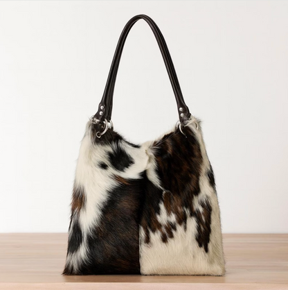 western purses for women with real hair on hide