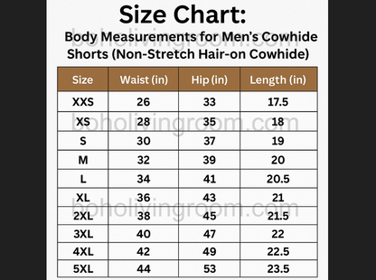 Men's Hair-On Cowhide Wide-Leg Bermuda Shorts