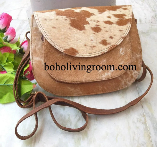 cowhide sling bag women real leather crossbody purse