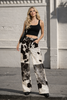 Hair on cowhide western pants for rodeo outfits