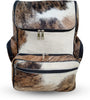 Cowhide Backpack Purse Tan White