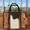 Tooled Leather Cowhide Shoulder Bag