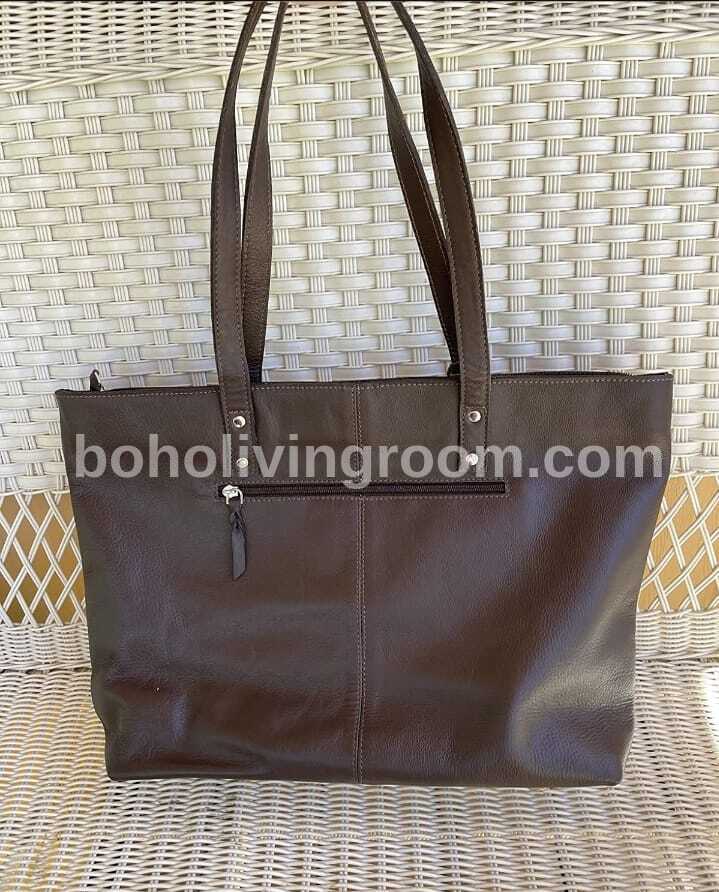 Brown White Hair On Cowhide Purse