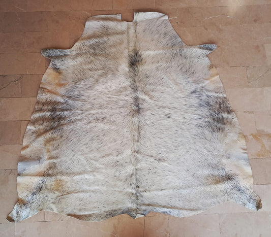 speckled cowhide rug extra small black white