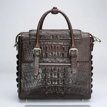 Men’s Crocodile Briefcase for Business Travel and Laptop Storage
