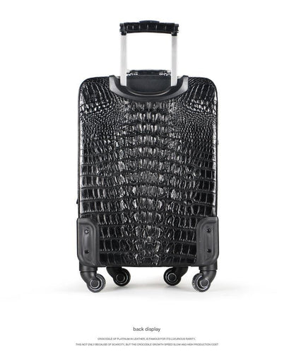 Crocodile Leather Trolley Suitcase for Business & Travel