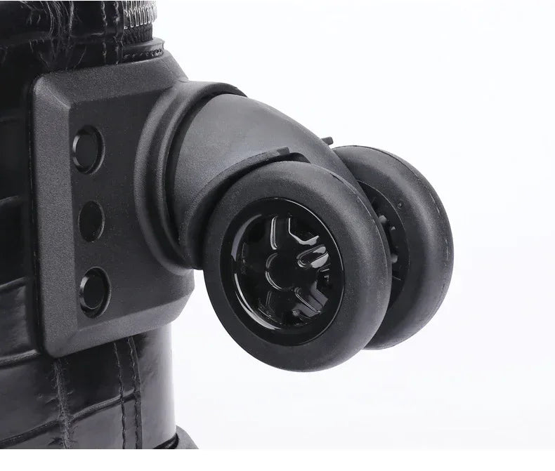 Premium Real Crocodile Leather Trolley Suitcase for Men