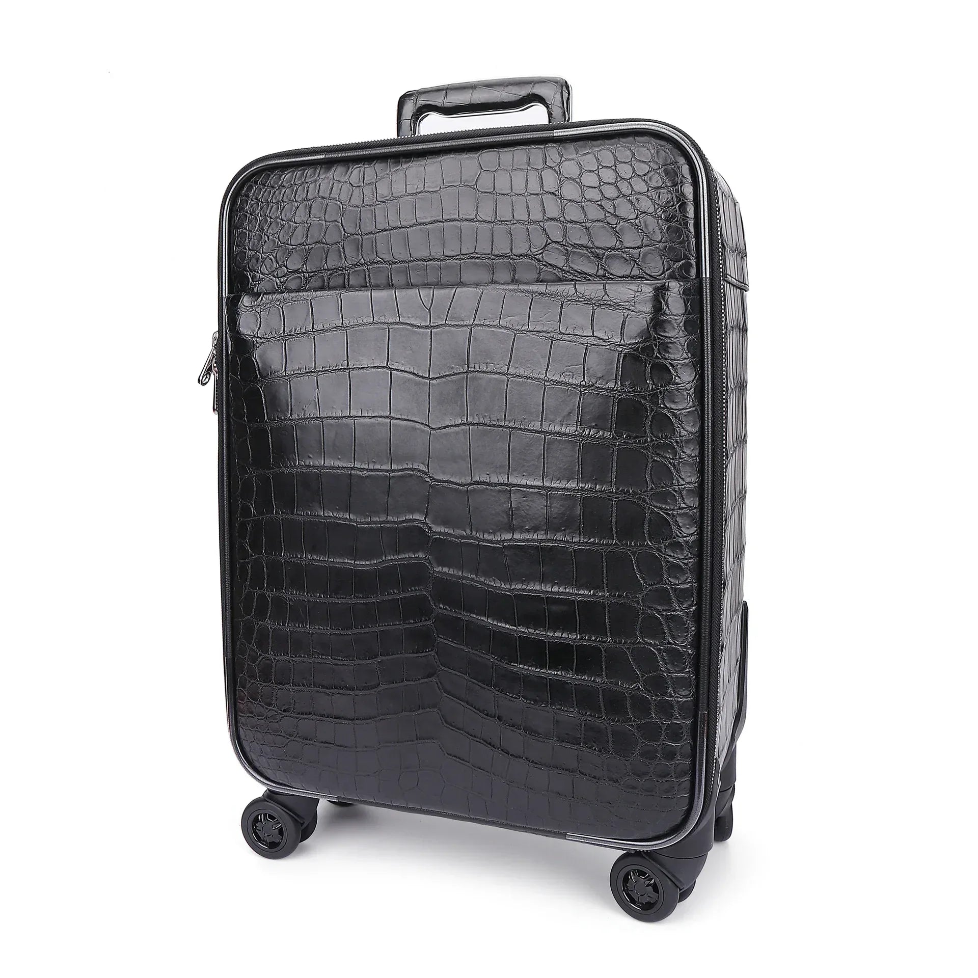 Premium Real Crocodile Leather Trolley Suitcase for Men