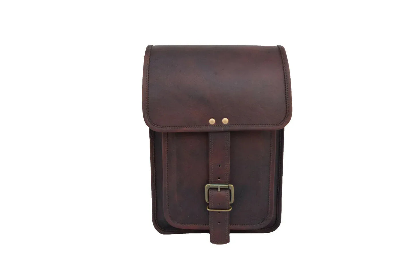 Black Leather Satchel Crossbody Bag for Men Messenger