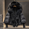 Women’s Down Jacket with Fur Collar and Relaxed Hooded Fit 3 S