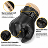 Men’s Black Leather Gloves for Driving, Motorcycle Riding and Touchscreen Use