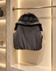 Women's Short Down Jacket with Detachable Raccoon Fur Collar