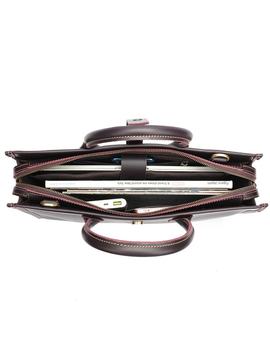 Men’s Genuine Leather Business Shoulder Handbag