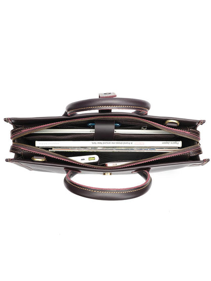 Men’s Genuine Leather Business Shoulder Handbag